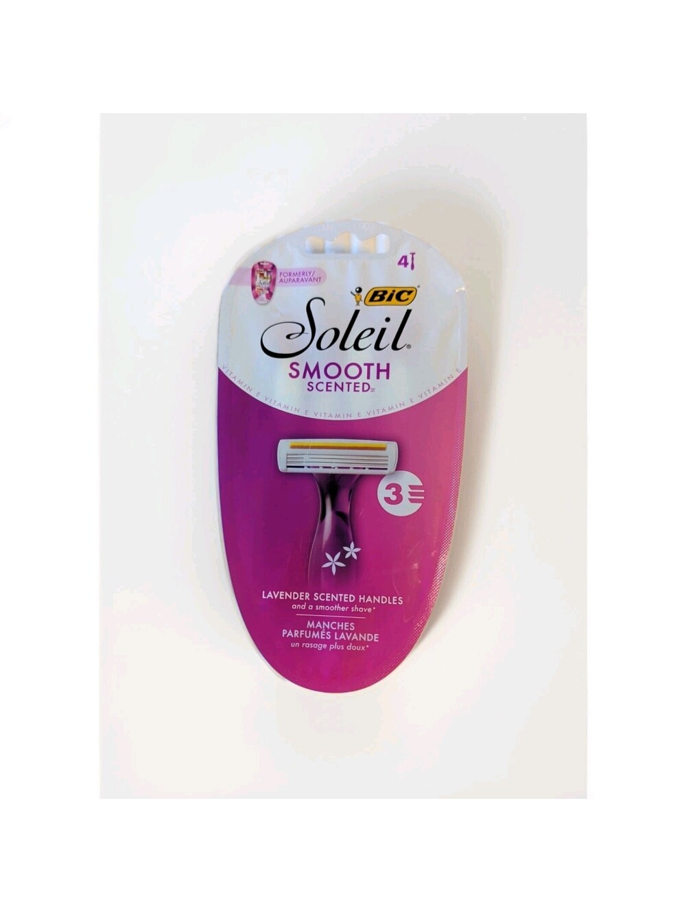 BIC Soleil Smooth Scent Womens Disposable Razor, 3 Blades with a Moisture Strip